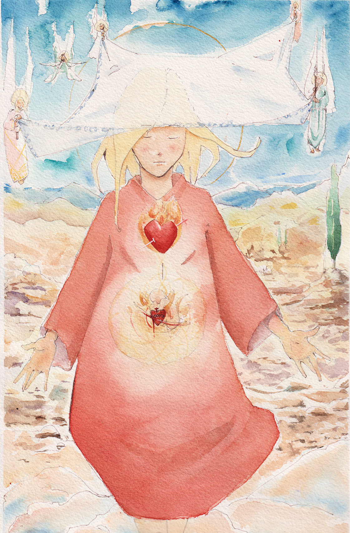 La Vierge au désert marchant vers la Visitation.